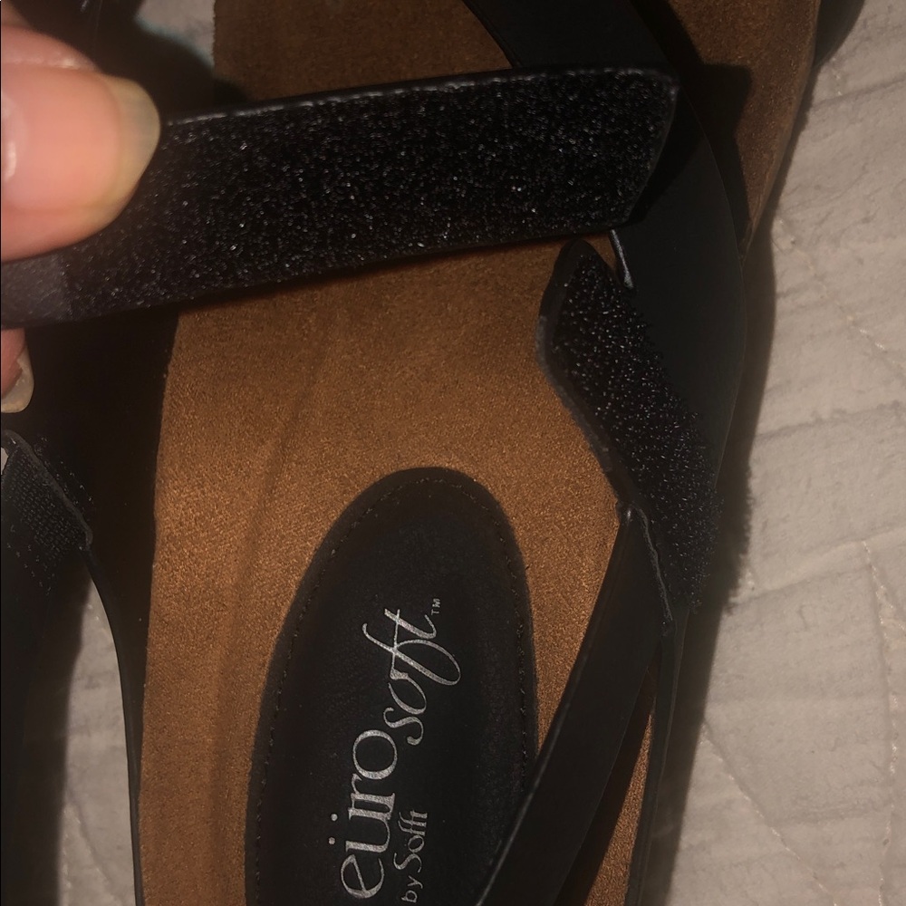 Eurosoft Gianetta Women's Black Slingback Thong Sandals US 9M Adjustable Straps - Picture 7 of 10
